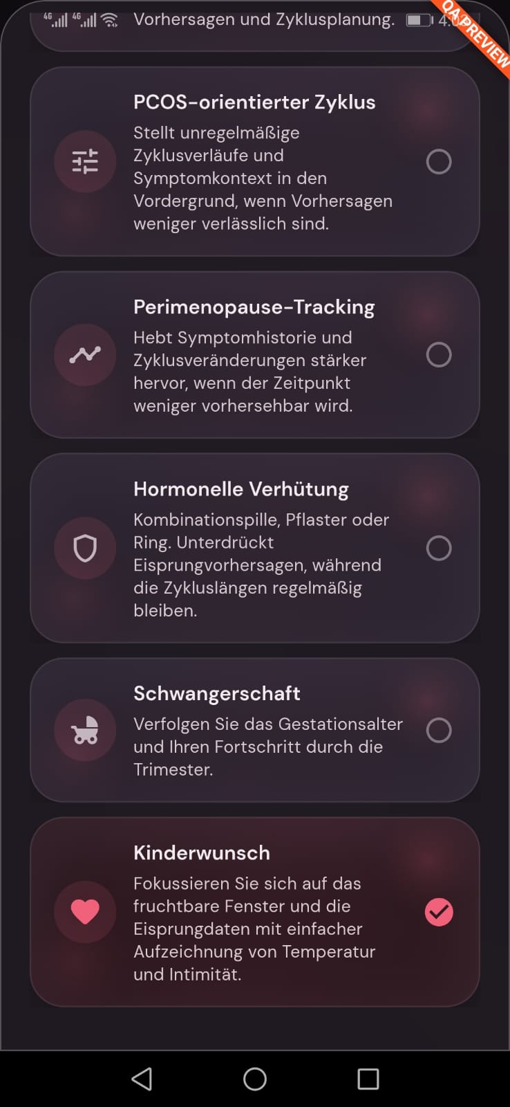 Luna Data Safety Screen